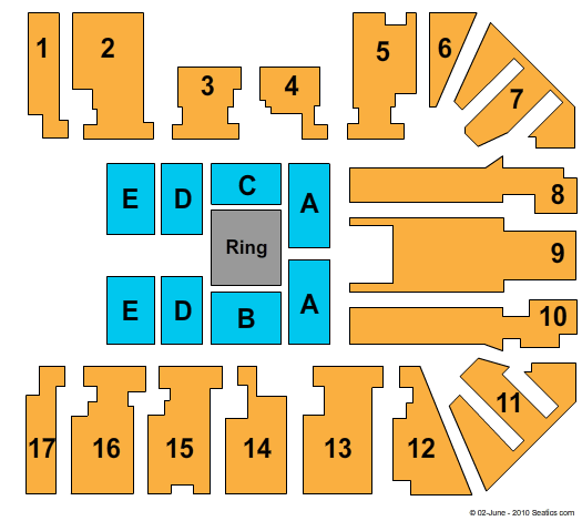 bp pulse LIVE WWE Seating Chart